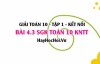 Bài 4.3 SGK Toán 10 tập 1 Kết nối tri thức